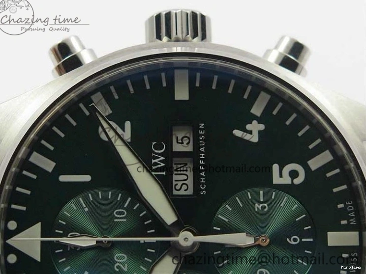 MIROTIME 0103 Pilot Chrono IW377726 ZF 1:1 Best Edition Green Dial on Brown Leather Strap A Trendsetting 7125
